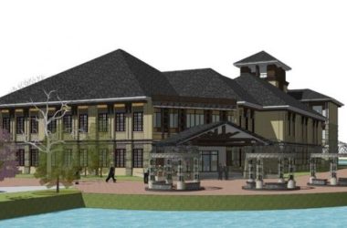 Sketchup酒店模型|多层度假酒店，东南亚风格，临湖-BIM建筑网