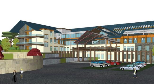 Sketchup酒店模型|山地度假村，规划方案，多层酒店，新中式风格