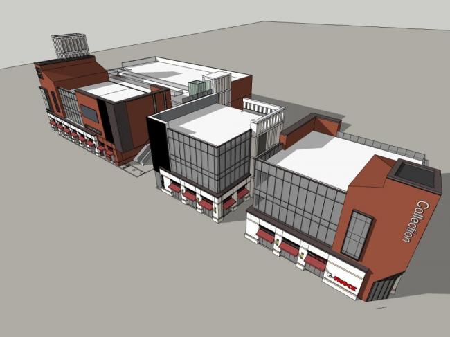 Sketchup综合体模型|商业综合体，现代风格