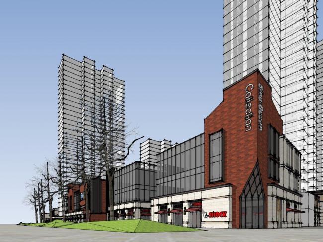 Sketchup综合体模型|商业综合体，现代风格