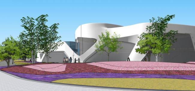 Sketchup商业模型|多层售楼处，现代风格，商业建筑