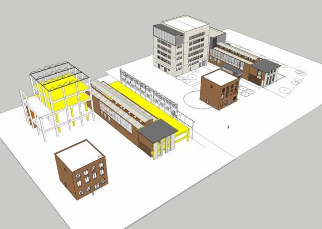 Sketchup文化模型|厂房改造文化馆，多层博物馆，文化建筑，现代风格