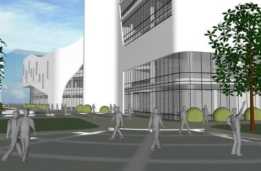 Sketchup办公模型|高层写字楼，办公，商业裙房，现代风格-BIM建筑网