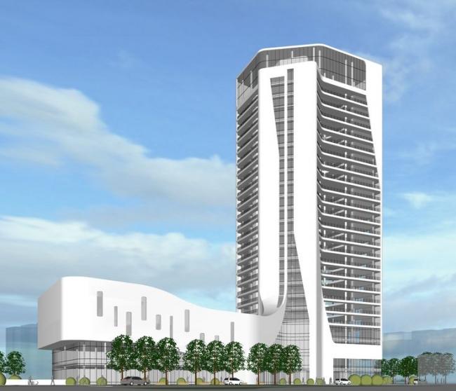 Sketchup办公模型|高层写字楼，办公，商业裙房，现代风格