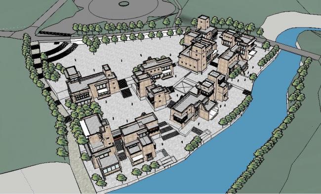 Sketchup住宅模型|多层住宅，羌族风格，居住建筑