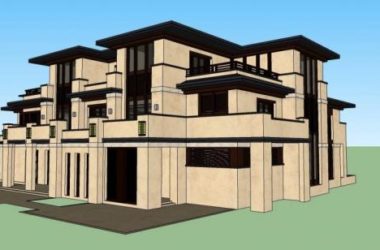 Sketchup商业模型|多层会所，草原风格，商业建筑，奈特风格-BIM建筑网