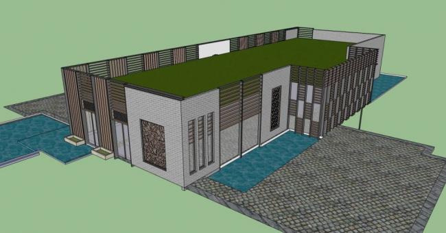 Sketchup商业模型|商业楼，单层，中式风格