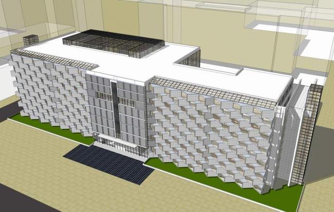 Sketchup医院模型|高层医院，医疗建筑，现代风格