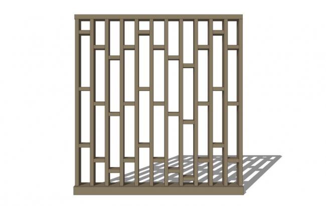 Sketchup素材模型|中式铁艺大门，构件，素材