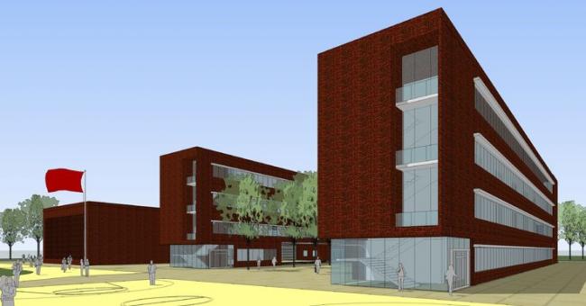 Sketchup学校模型|多层小学，学校，教学楼，教育建筑，现代风格，公建