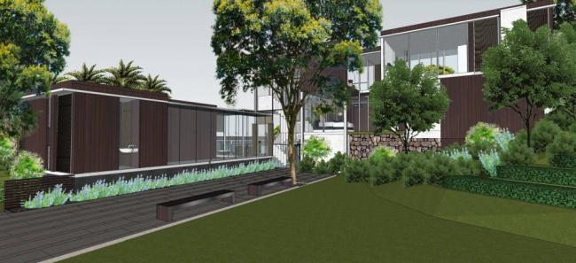 Sketchup景观模型|别墅带景观，新中式风格