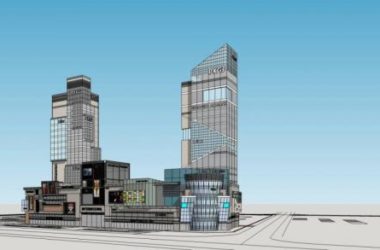 Sketchup综合体模型|高层商业综合体，现代风格，商业裙房，酒店办公-BIM建筑网