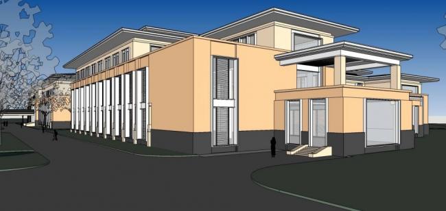 Sketchup商业模型|多层商业会所，草原风格