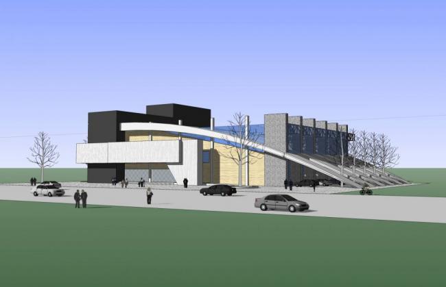 Sketchup文化模型|多层会展中心，体育观览，现代风格，文化建筑