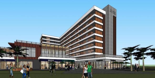 Sketchup综合体模型|绿地三亚，悦澜湾，新亚洲，商业综合体，现代风格