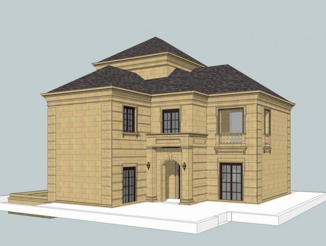 Sketchup住宅模型|多层住宅，居住建筑，公园小建筑，古典风格，欧式