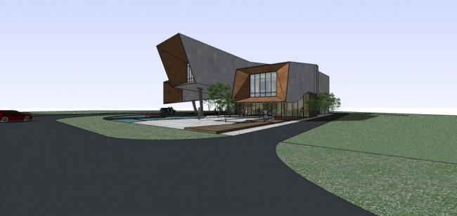 Sketchup文化模型|多层展览馆，现代风格，文化建筑