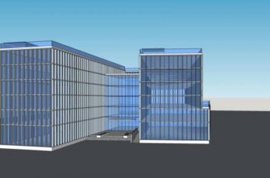 Sketchup办公模型|多层办公楼，现代风格，公务局-BIM建筑网