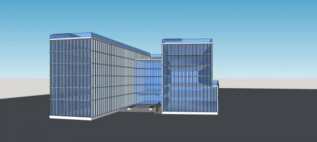 Sketchup办公模型|多层办公楼，现代风格，公务局