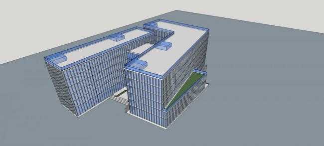 Sketchup办公模型|多层办公楼，现代风格，公务局