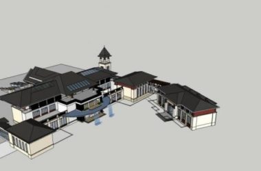 Sketchup商业模型|多层商业会所，东南亚风格-BIM建筑网