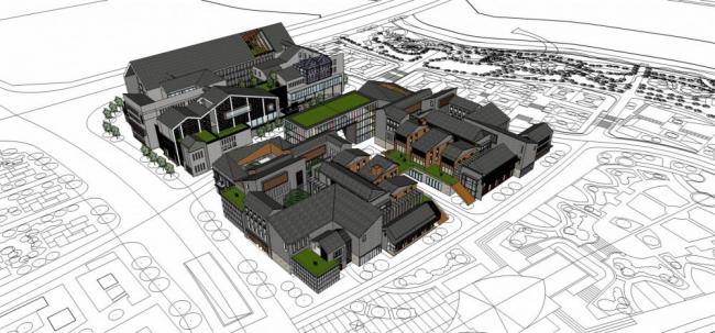 Sketchup商业模型|多层商业街，记忆贵阳，中式风格