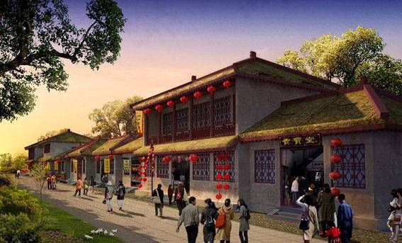 Sketchup商业模型|多层商业街，中式风格