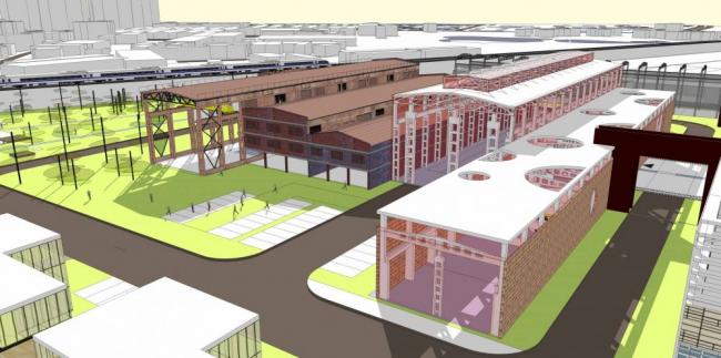 Sketchu工业厂房|汉阳铁厂，多层工业厂房，现代风格