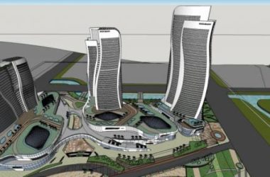 Sketchup综合体模型|超高层商业综合体，办公区，酒店，异形，现代风格-BIM建筑网