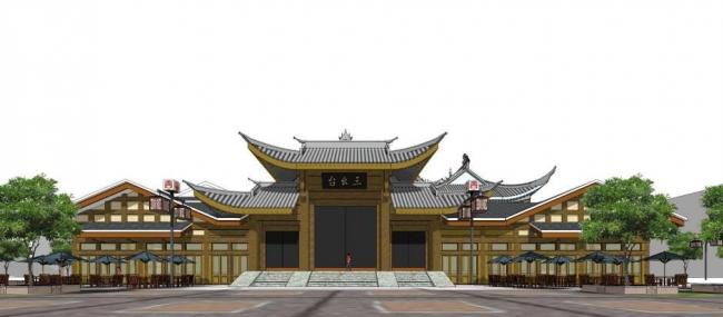 Sketchup文化模型|三幺台，民俗风情建筑，文化，中式风格