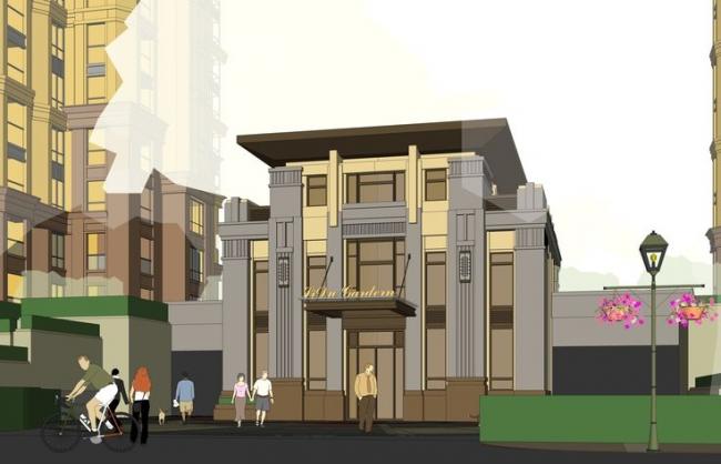 Sketchup住宅模型|高层住宅，小区，入口大堂，欧式，古典风格，居住建筑