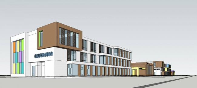 Sketchup学校模型|多层幼儿园，现代风格，教育建筑