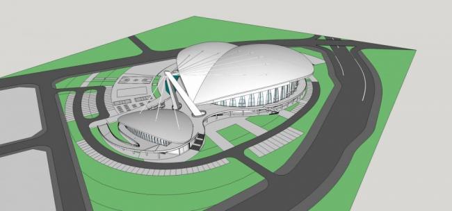 Sketchup文化模型|多层影剧院，现代风格，异形，体育观览，文化建筑