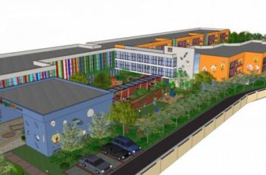 Sketchup学校模型|多层幼儿园，景观，教育建筑，现代风格-BIM建筑网