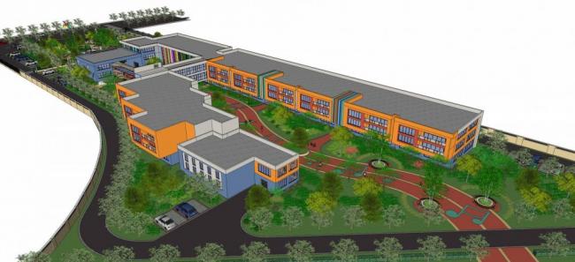 Sketchup学校模型|多层幼儿园，景观，教育建筑，现代风格