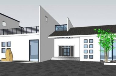 Sketchup商业模型|多层商业会所，新中式风格-BIM建筑网