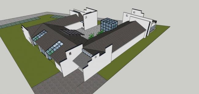 Sketchup商业模型|多层商业会所，新中式风格