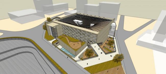 Sketchup文化模型|多层图书馆，现代风格，异形，文化建筑