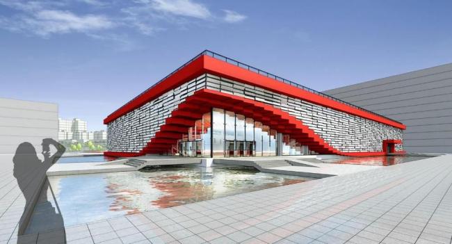 Sketchup体育馆模型|多层体育场馆，现代风格