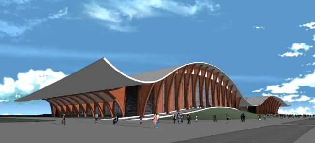 Sketchup体育馆模型|全民健身中心，多层体育建筑，运动，现代风格