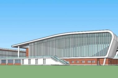 Sketchup体育馆模型|多层体育场馆，现代风格-BIM建筑网