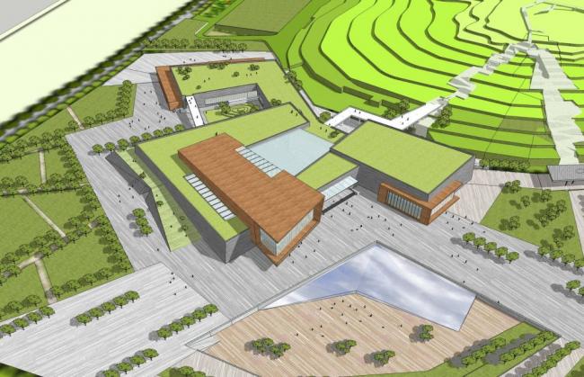 Sketchup文化模型|多层博物馆，现代风格，文化建筑