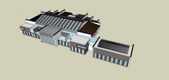 Sketchup商业模型|多层商业会所，新中式风格
