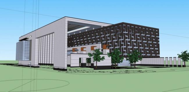 Sketchup文化模型|多层图书馆，文化建筑，现代风格