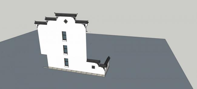 Sketchup素材模型|马头墙，中式风格，构件，素材组件