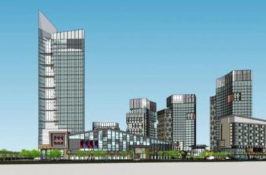 Sketchup综合体模型|商业综合体，高层办公，写字楼，酒店，商业裙房，现代风格-BIM建筑网