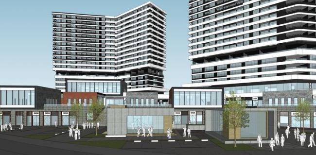 Sketchup综合体模型|商业综合体，高层住宅，办公，底层商业，现代风格，商业裙房