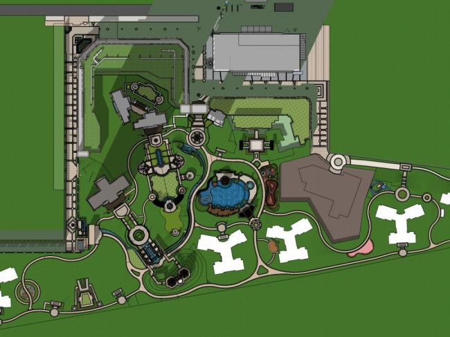 Sketchup住宅模型|超高层住宅，居住建筑，小区，景观，新古典风格