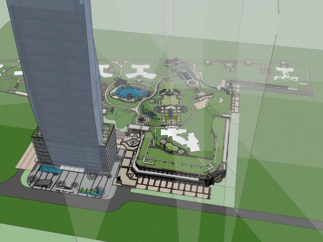 Sketchup住宅模型|超高层住宅，居住建筑，小区，景观，新古典风格