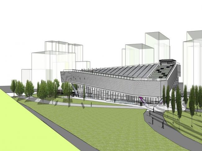 Sketchup文化模型|多层文化艺术中心，现代风格